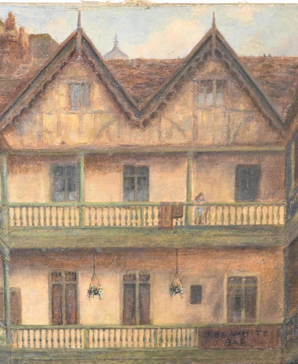 Fattoria Di Posta - Huile Sur Toile - Angleterre Milieu Du XIXe Siècle-photo-2